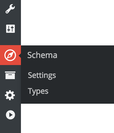Schema plugin admin menu