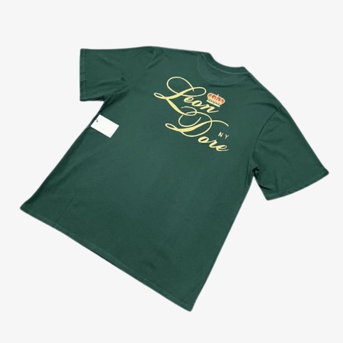 Aime Leon Dore Cursive Crown Tee Green