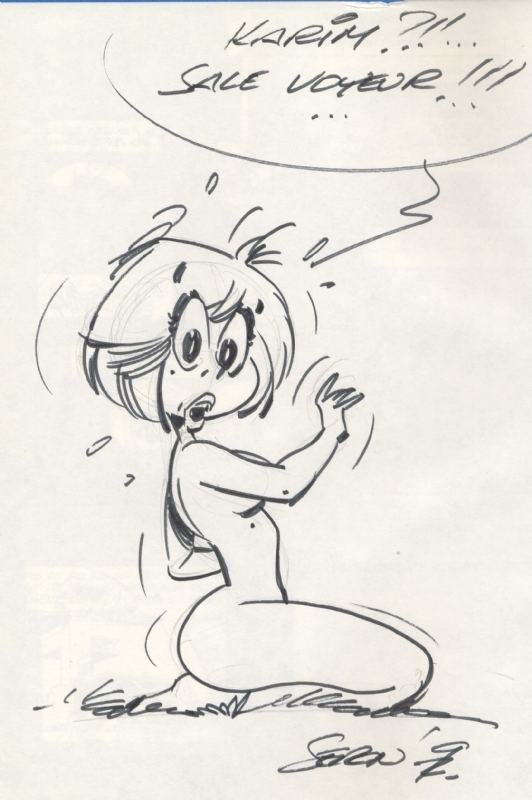 Pierre Seron Cedille nue in Karim colls Pierre SERON Comic Art Gallery Room