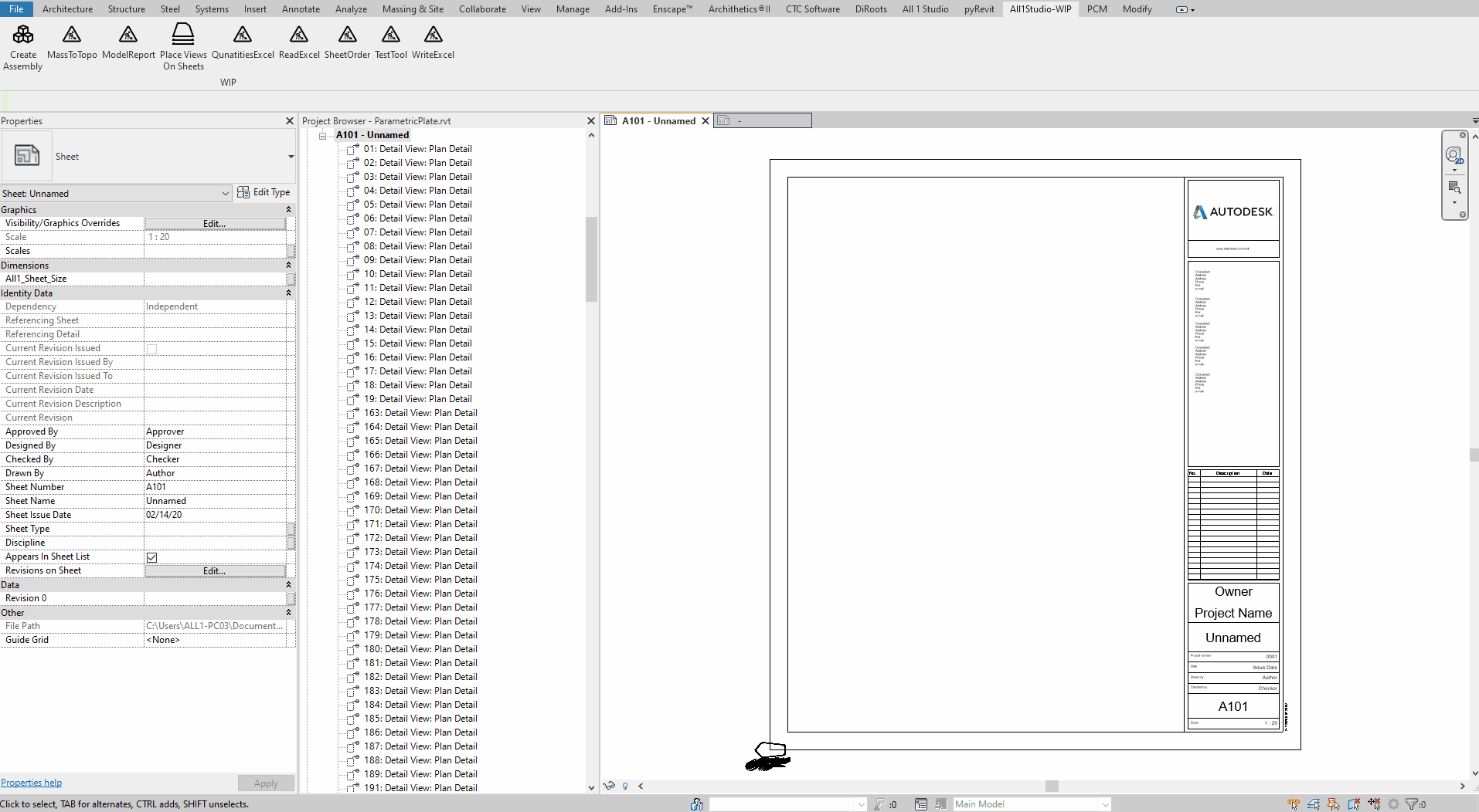 Revit Automatic Arrangement of Viewports