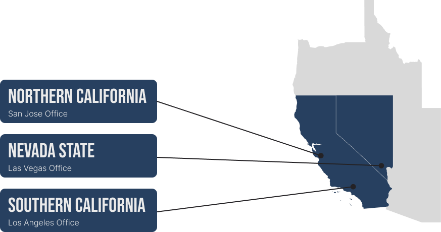 LA and NV map section