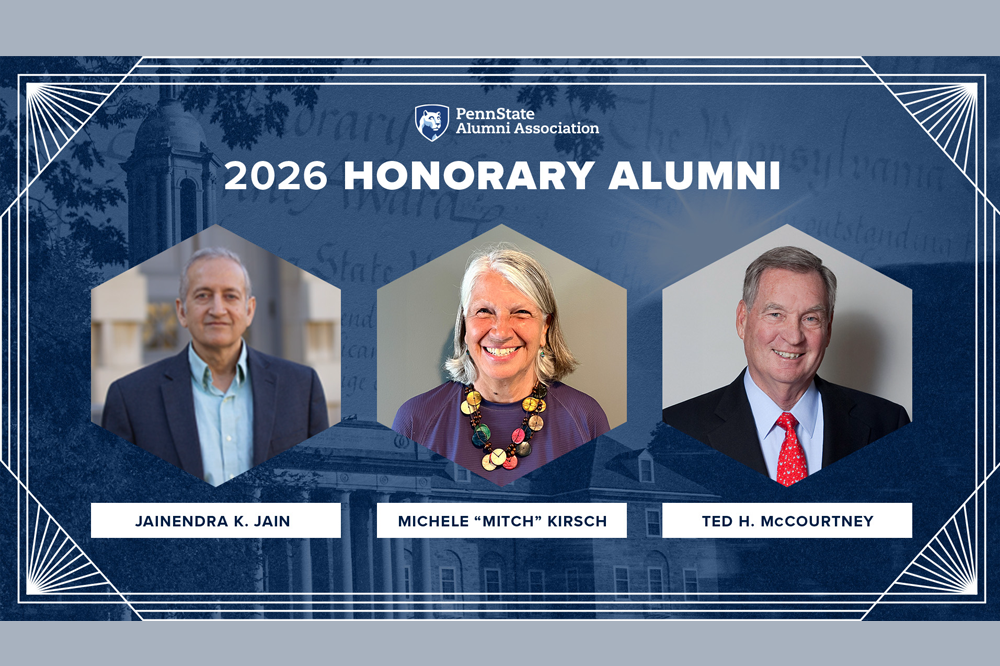 Honorary Alumni 2026 Jainendra Jain, Michele Kirsch and Ted McCourtney