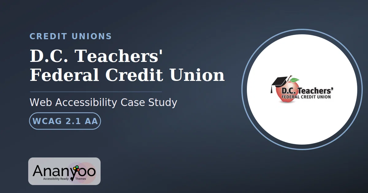 D.C. Teachers' Federal Credit Union Accessibility Audit – WCAG 2.1 AA remediation case study