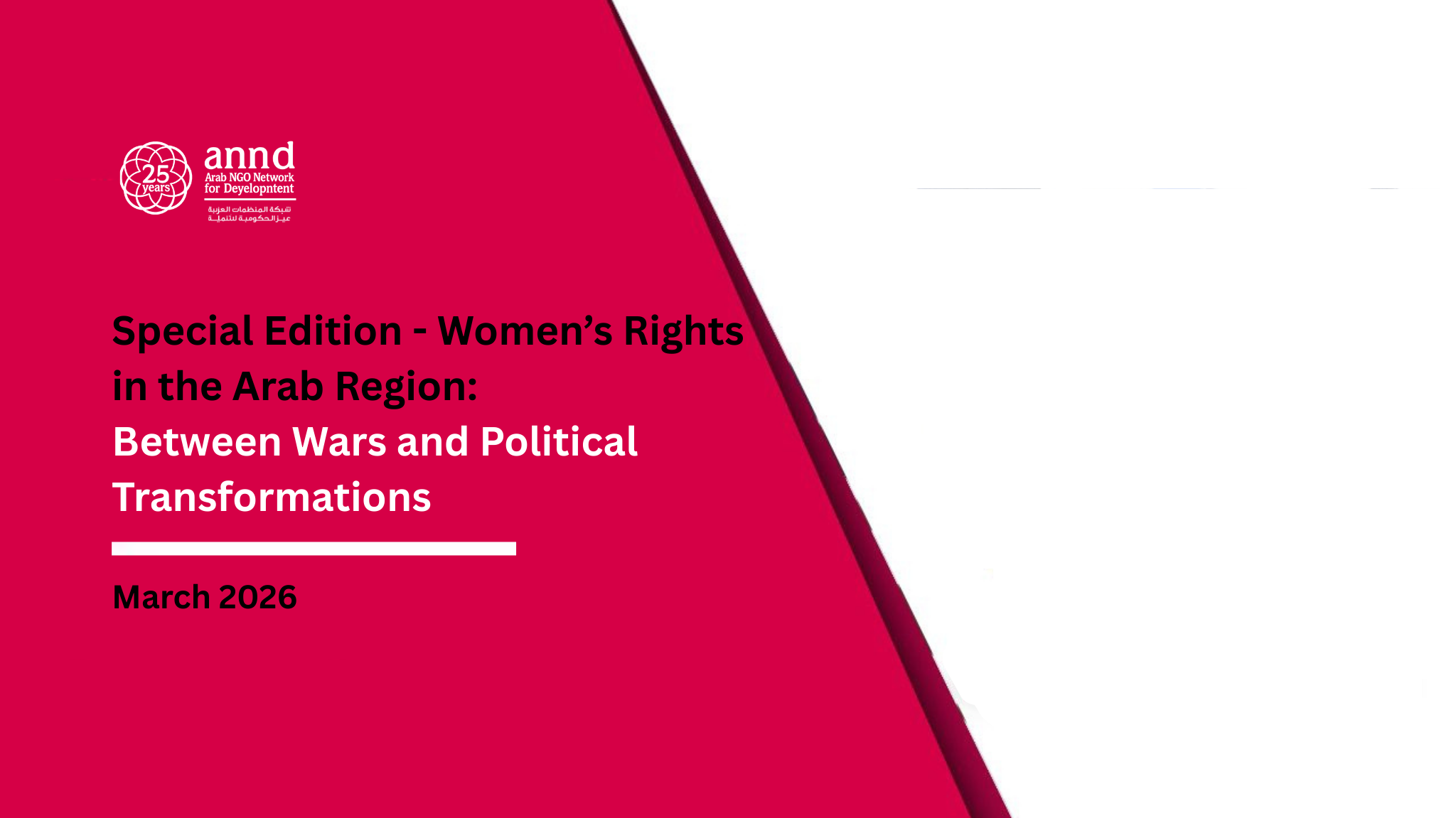 Special Edition - Women’s Rights in the Arab Region: Between Wars and Political Transformations