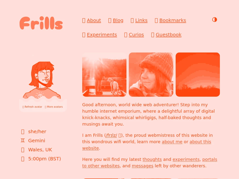 screenshot of frills.dev
