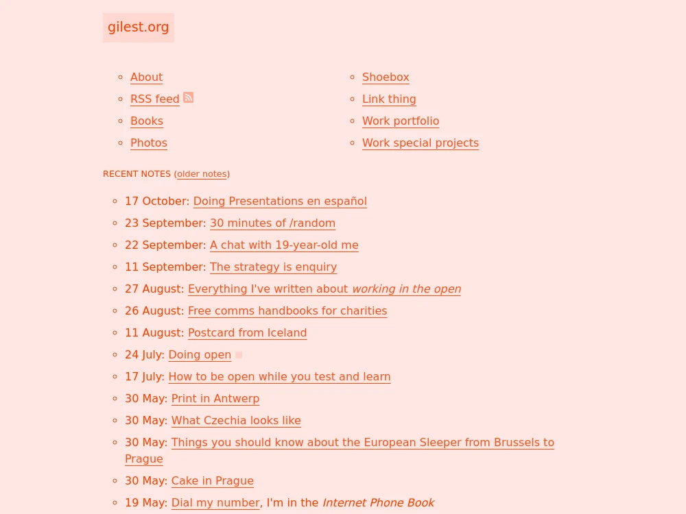 screenshot of gilest.org