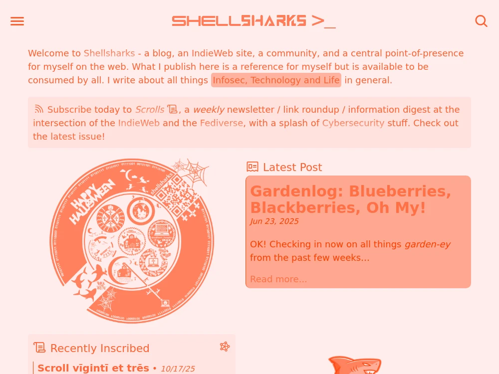 screenshot of shellsharks.com