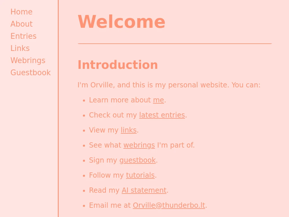 screenshot of thunderbo.lt