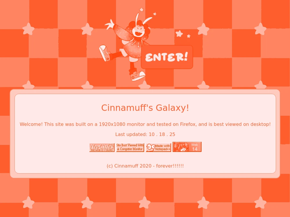 screenshot of www.cinnamuff.space