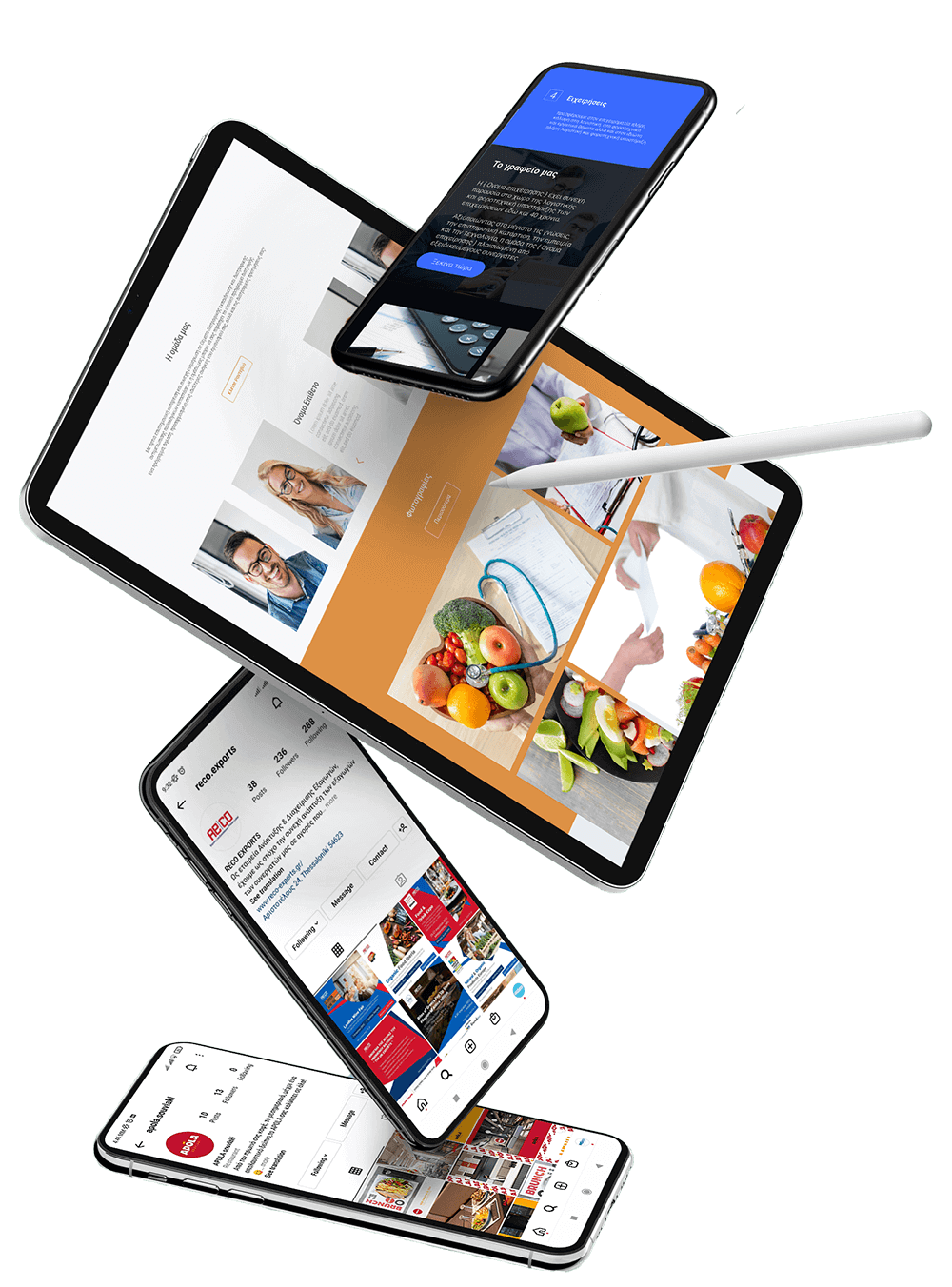 tablet and phones