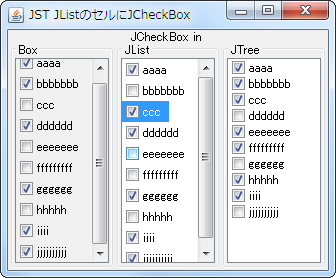 Use JCheckBox in JList cells