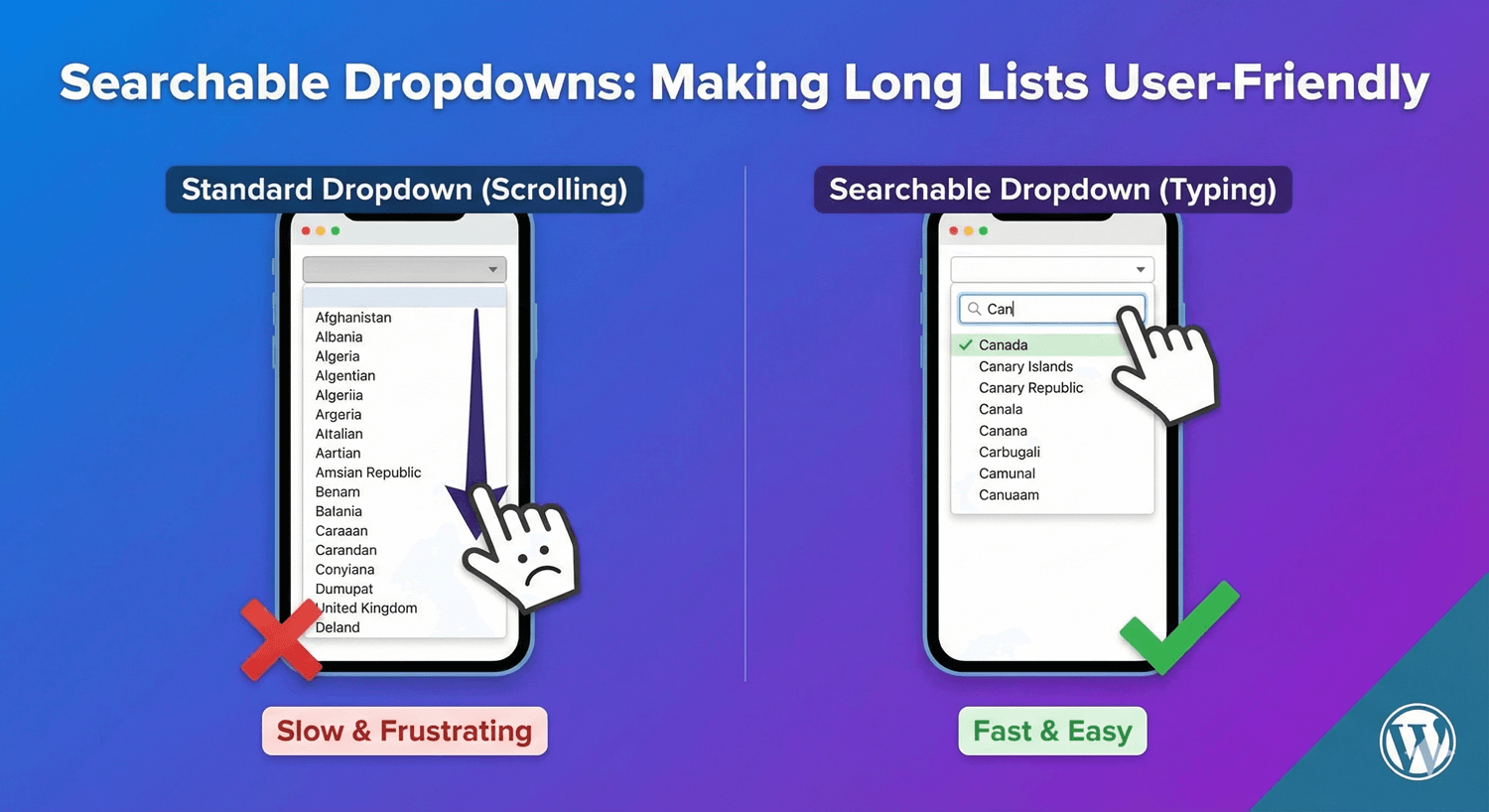 Searchable Dropdowns