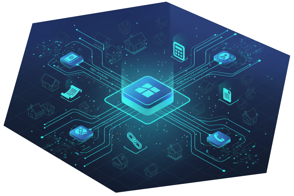 Infographic of the BatchData Event-Driven API delivering off-market property leads instantly through automated data streaming and predictive seller intent triggers.