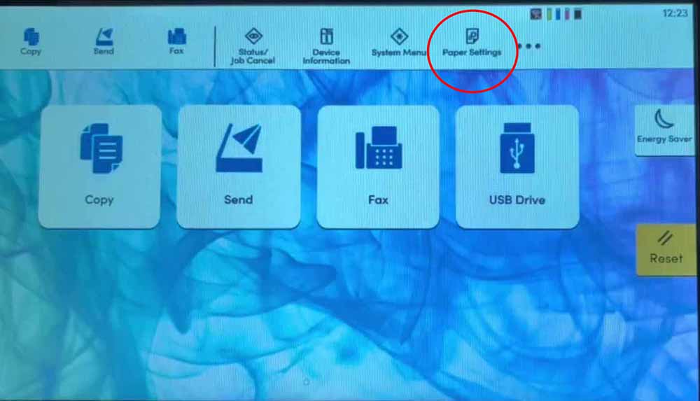 Kyocera Paper Tray Settings Icon