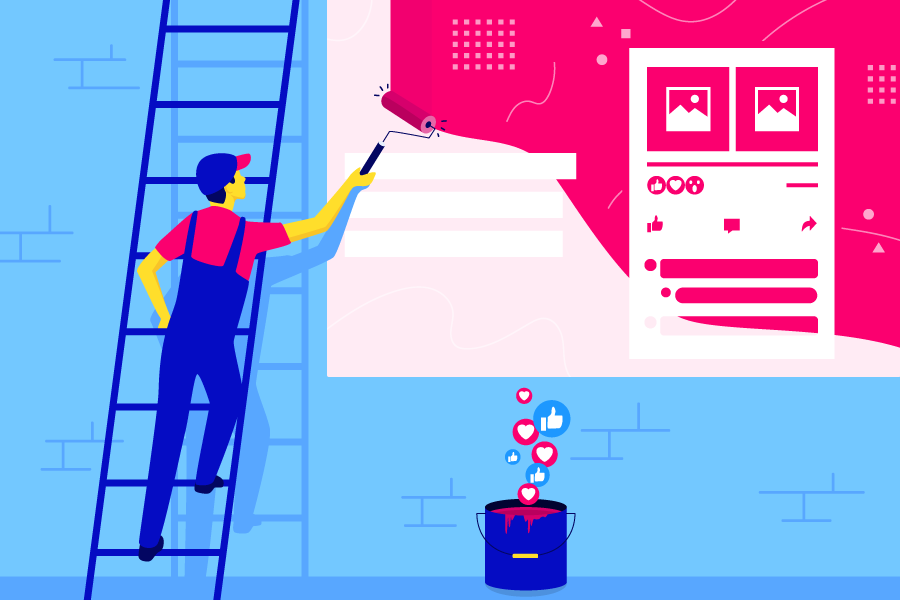 Facebook ad examples feature