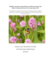 Agricultural Pollinators in the Bulkley-Nechako & Fraser-Fort George Regions