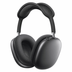 Angled view of space gray Apple AirPods Max wireless over ear headphones at BoxedTech