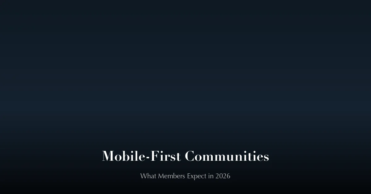 Mobile-friendly community platform showing responsive design on smartphone and tablet devices