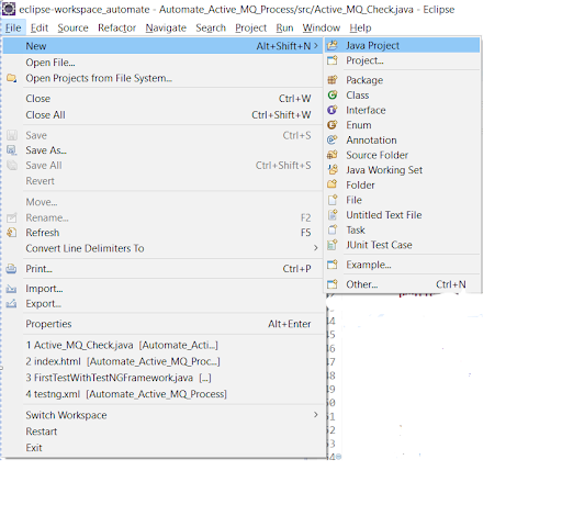 Creating New Java Project Creating New Java Project