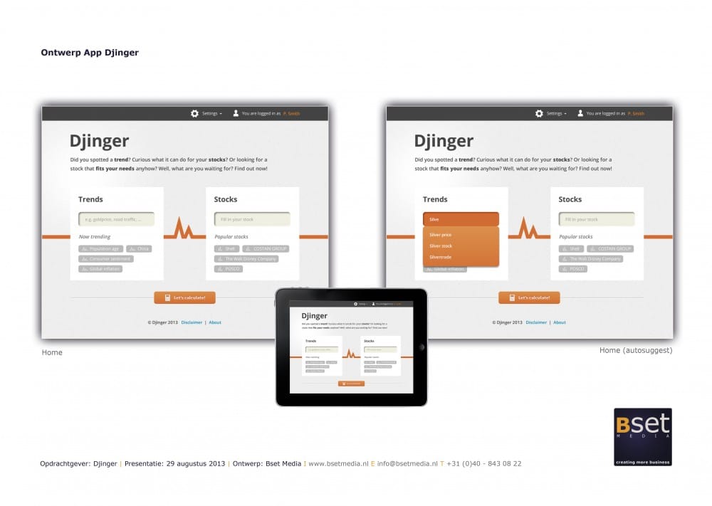 Djinger-Presentatiesheet-App-1 Samen meer business creëren. Dat is onze passie! Ontdek wat Bset Media u oplevert: BEL 040 - 843 08 22