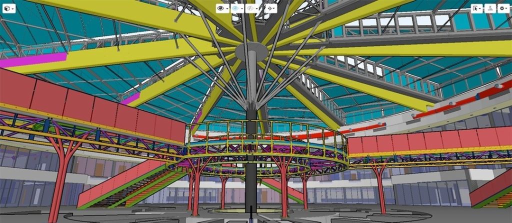 3D model of the Avril Campus project in Bruz, France, visualized in Catenda Hub