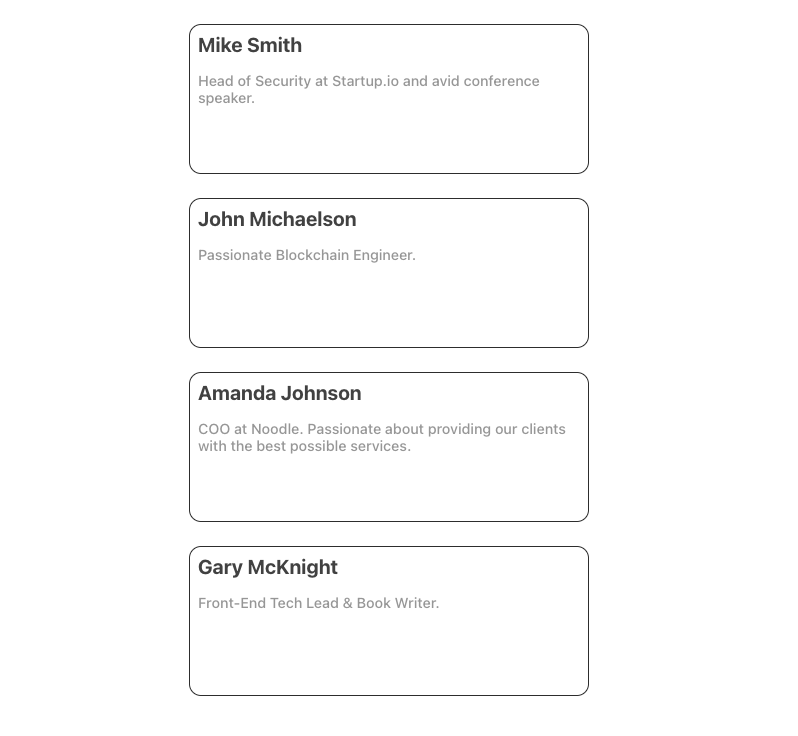 Showcase of application styled using CSS Modules