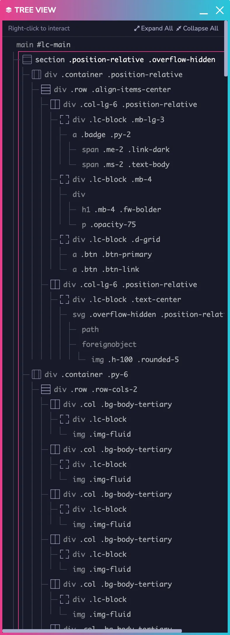 tree interface