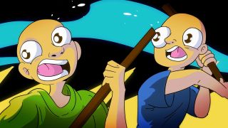 Paddle Paddle Paddle animation of two characters rowing
