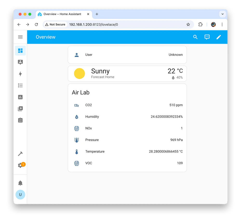 Home Assistant Dashboard