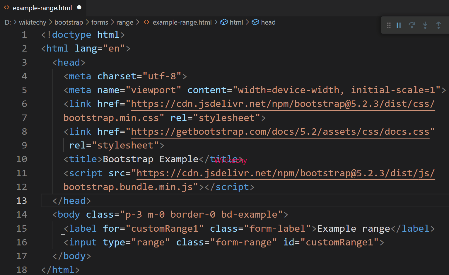 how-to-create-range-with-bootstrap