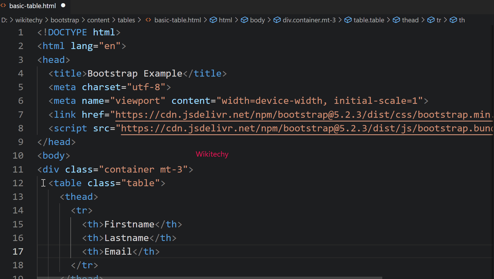 how-to-create-table-with-bootstrap