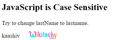 javascript-case-sensitive