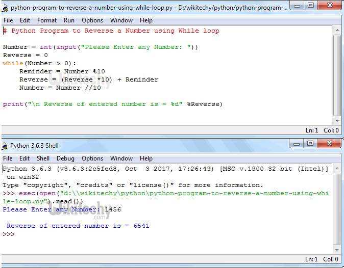  Python Program to Reverse a Number Using While Loop