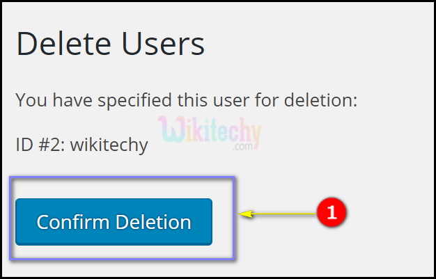 Wordpress delete users