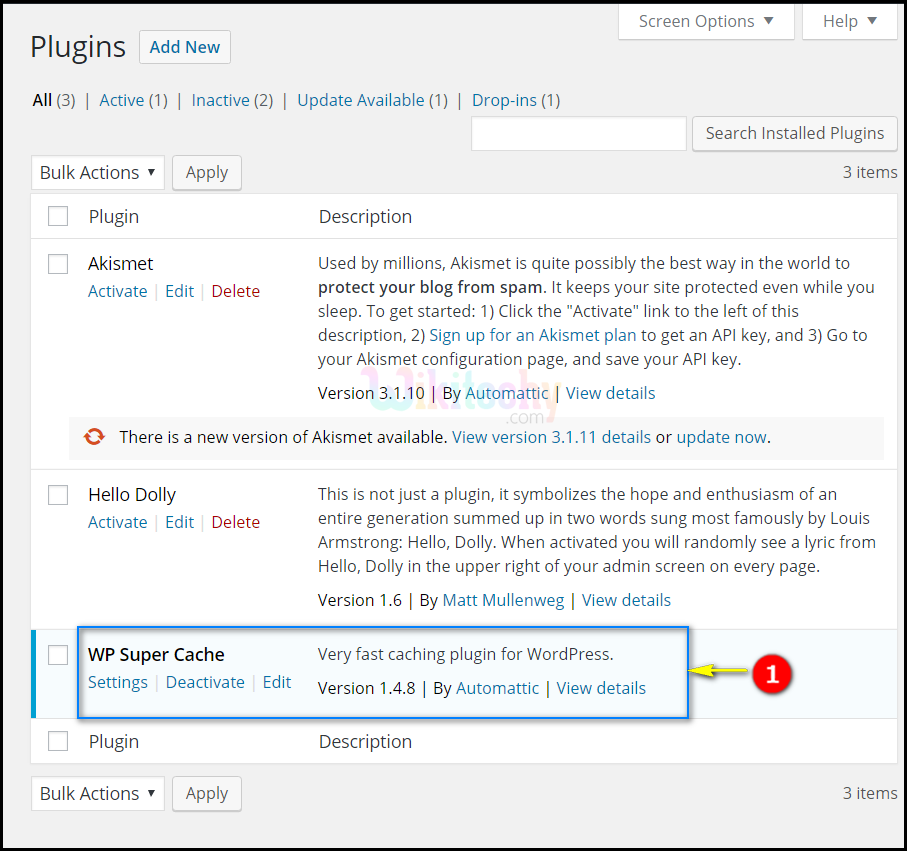  Wordpress Super Cache