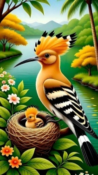 Colorful ai Bird & Baby