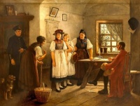 The village gossip before the village judge