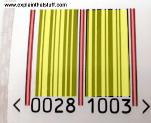 Guard bars show where barcodes begin and end.