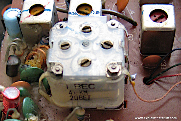 Variable capacitor in a radio tuning control