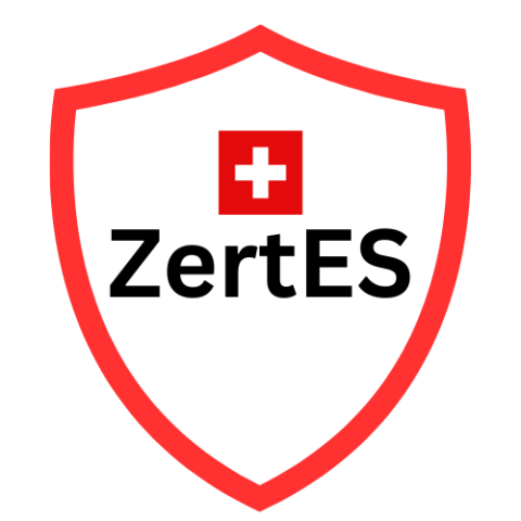 Rotes Schild mit einem weißen Kreuz auf rotem Hintergrund in der oberen Mitte