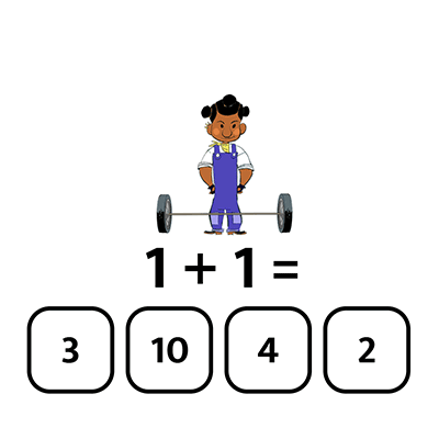 Weightlifter addition game
