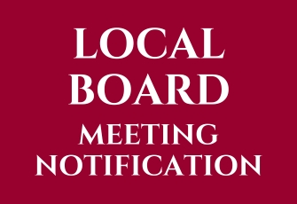 Notice For SVCC Local Board Meeting July 8, 2026