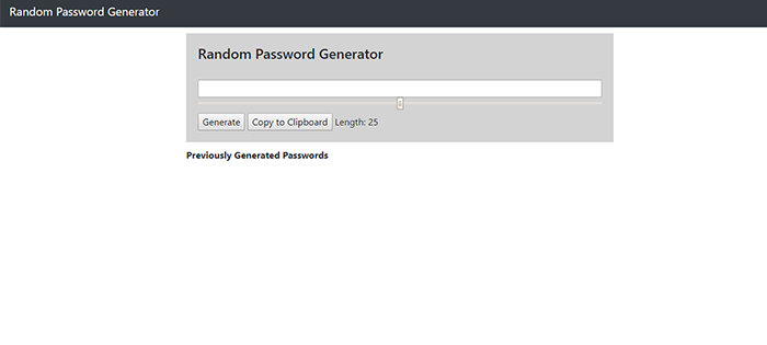 Password Generator In JavaScript