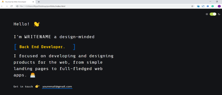 portfolio website