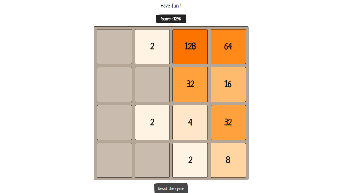 image of 2048 game