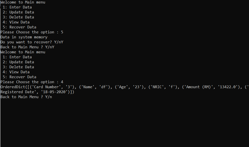 bank information management