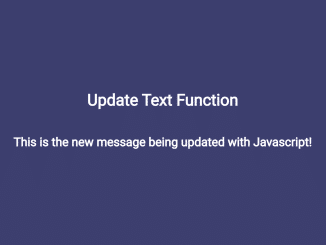 Change HTML Text with JavaScript
