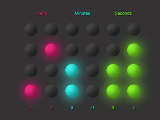 Binary Clock in HTML CSS and JavaScript