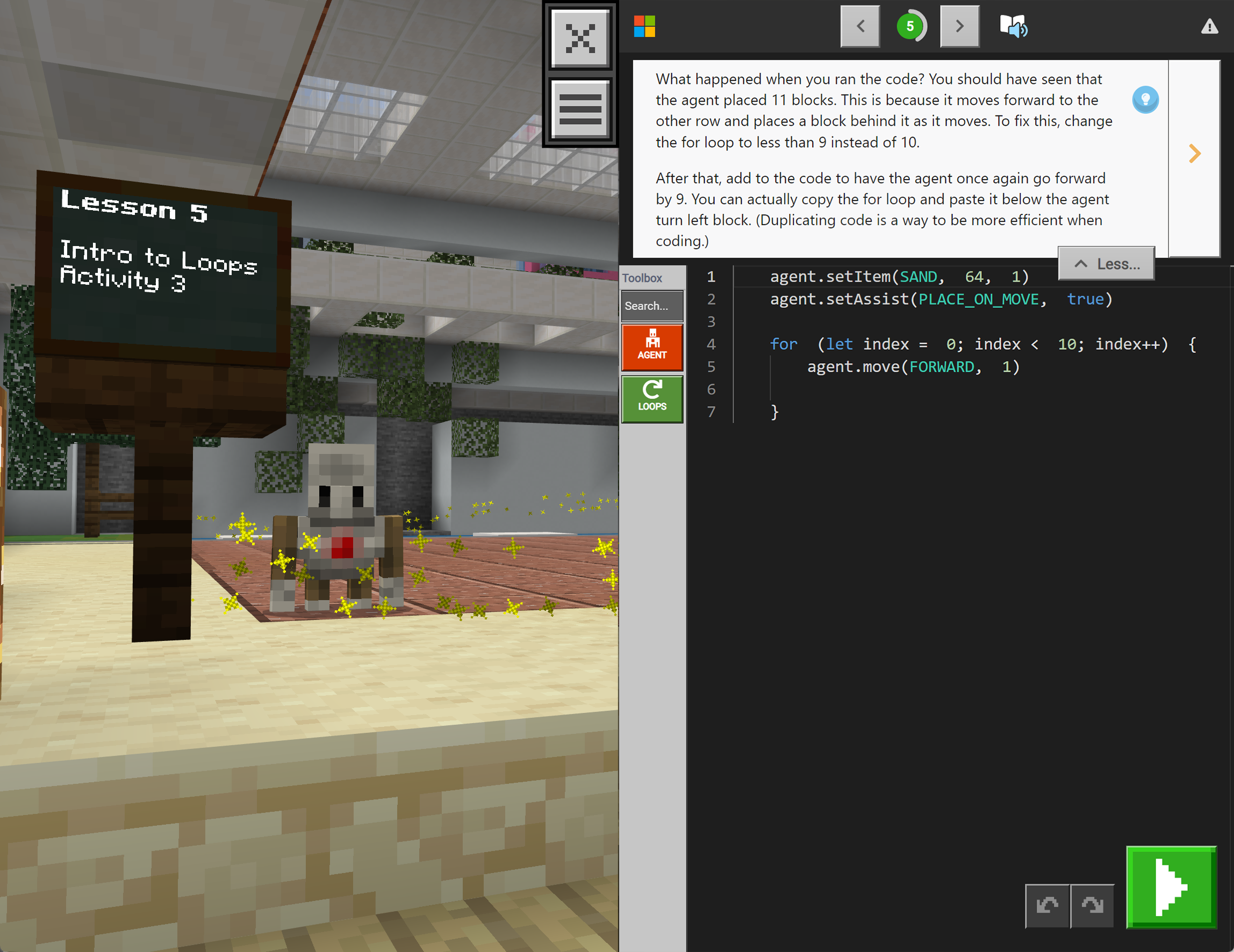 Coding in Python with the Agent