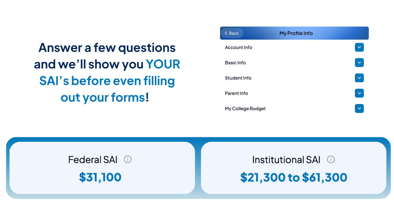 Student Aid Index Calculator — FAFSA Test Drive with MyCAP 2 student aid index calculator, fafsa